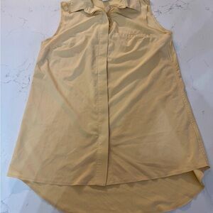 Athleta Urbanite II Tank Button Down Butter Yellow  Women's Shirt- New XXS